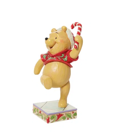 Jim Shore Disney Traditions Pooh Christmas Candy Cane In Yellow
