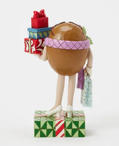 Jim Shore M And M's Brown Character With Presents In Multi