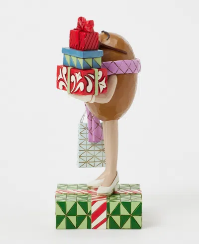 Jim Shore M And M's Brown Character With Presents In Multi