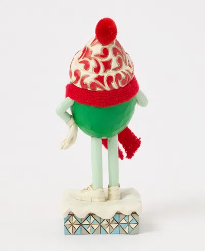 Jim Shore M And M's Green Character With Scarf In Multi