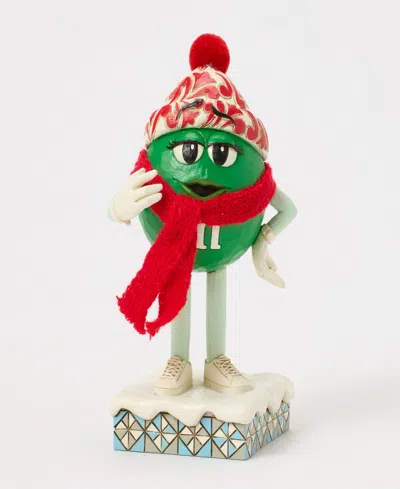Jim Shore M And M's Green Character With Scarf In Multi