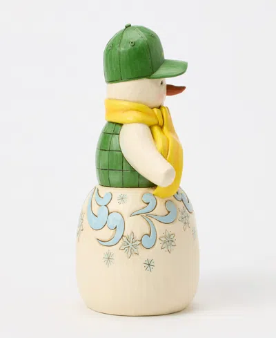 Jim Shore John Deere Snowman In John Deere Hat In Multi