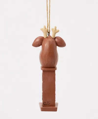 Jim Shore Reindeer Pez Dispenser Ornament In Brown