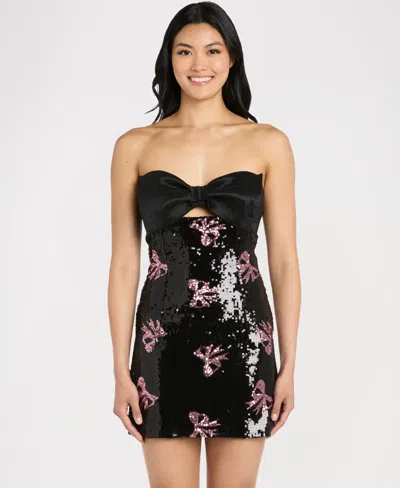 Morgan & Company Women's Strapless Sequined Dress In Multi