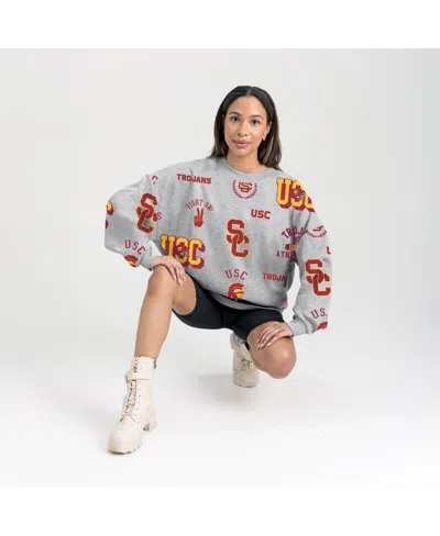 Gameday Couture Women's Gray Usc Trojans Always On Repeat Fleece Sweatshirt In Gray