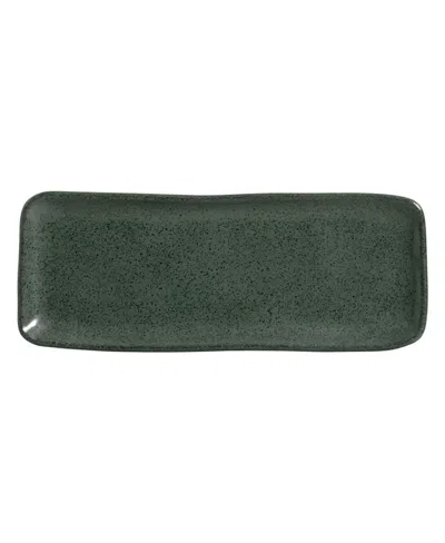 Porto Brasil 12.99" Stoneware Medium Rectangular Platters, Set Of 4 In Green