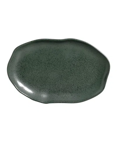 Porto Brasil Shallow Bio Oval Platter Medium Set Of 4 In Green