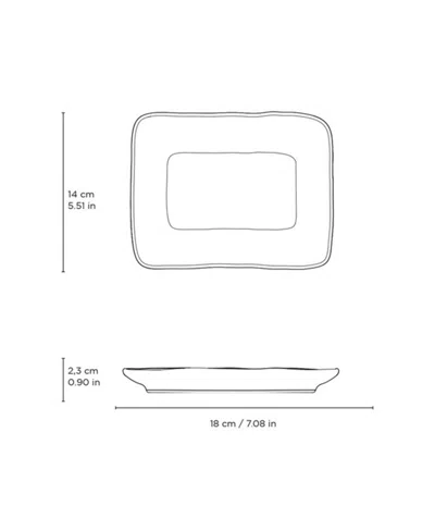 Porto Brasil Rectangular Platter Juta Set Of 4 In Green