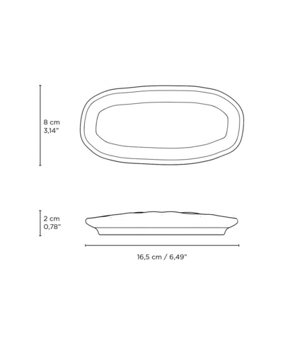 Porto Brasil Stoneware Shallow Oval Platters, Set Of 4 In Green