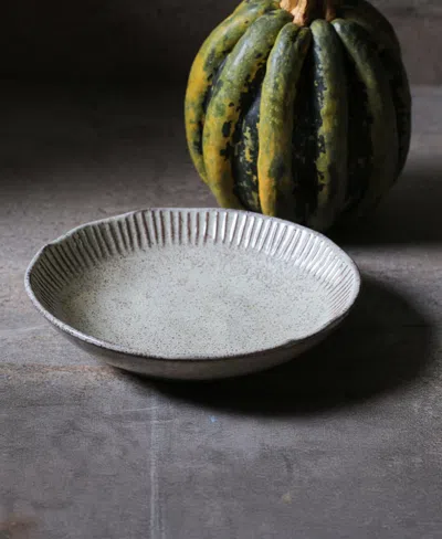 Porto Brasil Stoneware Linhas Salad Bowls, Set Of 6 In Gray