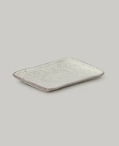 Porto Brasil 7" Stoneware Rectangular Juta Platters, Set Of 4 In Gray