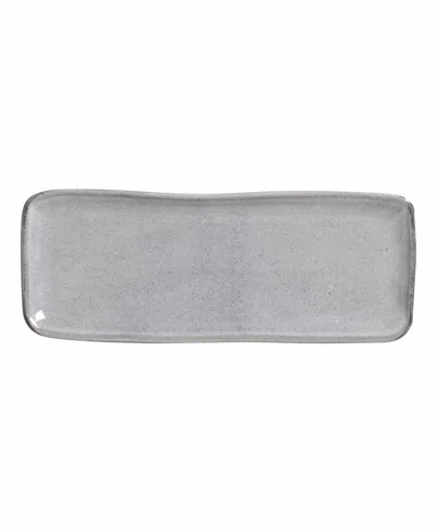 Porto Brasil 12.99" Stoneware Medium Rectangular Platters, Set Of 4 In Gray