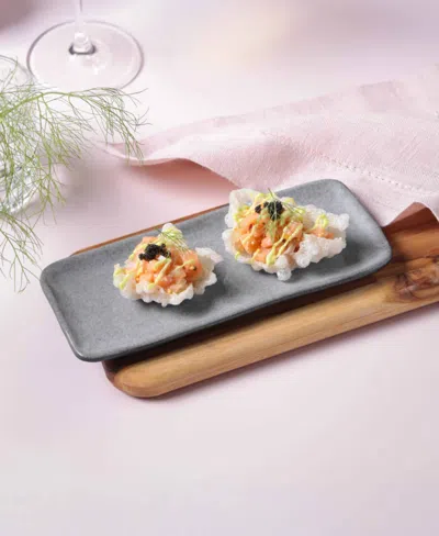 Porto Brasil Rectangular Platter Small Set Of 4 In Gray