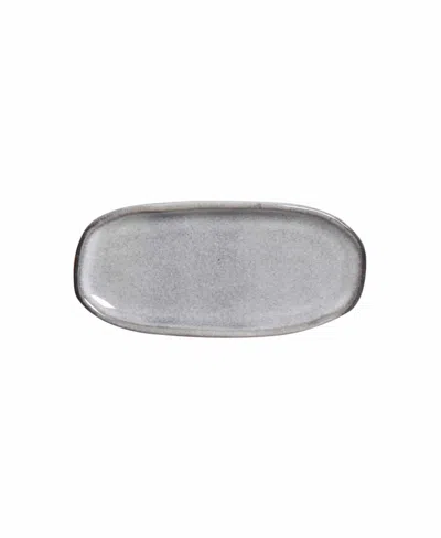 Porto Brasil Stoneware Shallow Oval Platters, Set Of 4 In Gray