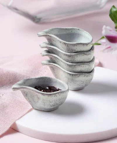 Porto Brasil Stoneware Teardrops, Set Of 6 In White