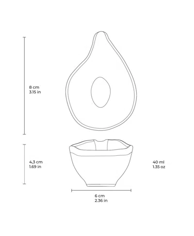 Porto Brasil Stoneware Teardrops, Set Of 6 In White