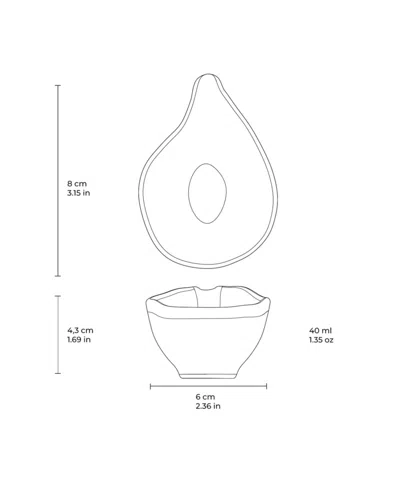 Porto Brasil Stoneware Teardrops, Set Of 6 In Blue