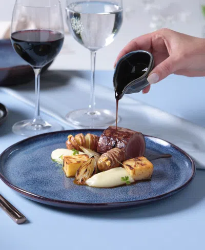 Porto Brasil Stoneware Teardrops, Set Of 6 In Blue