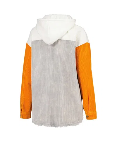 Gameday Couture Women's  Gray Distressed Tennessee Volunteers Vintage-like Wash Corduroy Full-snap Ho In Gray