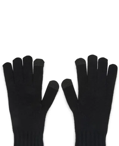 Steve Madden Women's Knit Tipped Gloves In Black