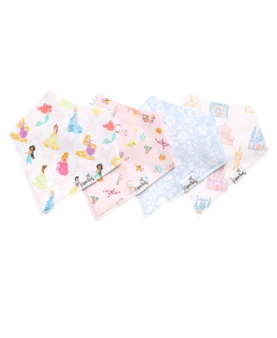 Copper Pearl Baby Girls 4-pack Disney Princess Bandana Bib Set In Multi
