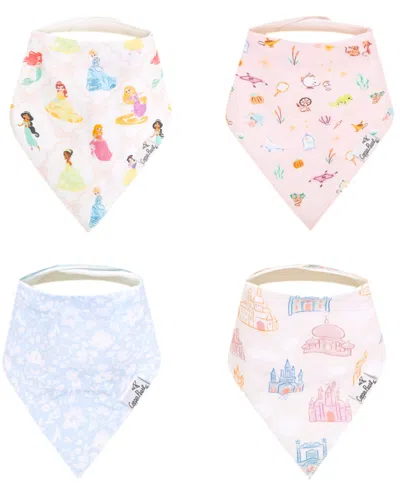 Copper Pearl Baby Girls 4-pack Disney Princess Bandana Bib Set In Multi