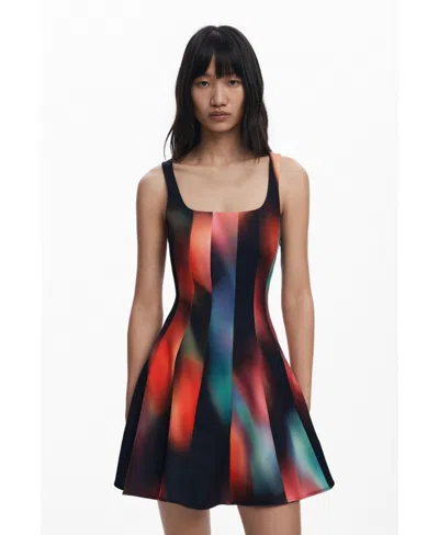 Desigual Women's Panel Short Dress In Multi