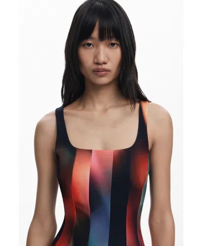 Desigual Women's Panel Short Dress In Multi