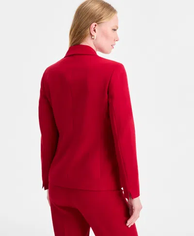 Kasper Women's Peak-lapel Single-button Blazer In Red
