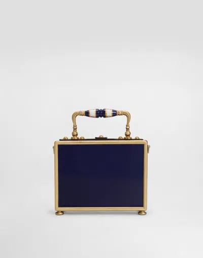 Dolce & Gabbana Dolce Box Handbag In Painted Wood In Multi