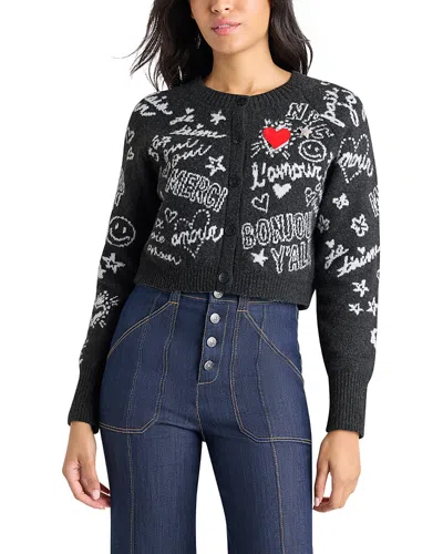 Cinq À Sept Cinq A Sept Love Doodles Millie Sweater In Black