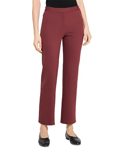 Theory Kick Ankle Pants In Burgundy