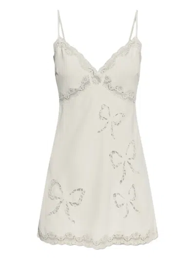 CORI 蕾丝蝴蝶结迷你连衣裙