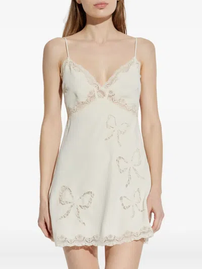 CORI 蕾丝蝴蝶结迷你连衣裙