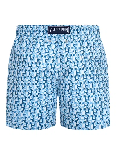 Vilebrequin Micro Ronde Des Tortues Rainbow Stretch Short Swim Shorts In Multi