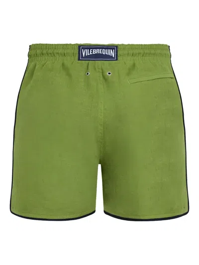 Vilebrequin Drawstring Piped-trim Swim Shorts In Blue