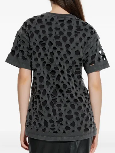 Avavav T-shirt Distressed Black Clothing In Gray