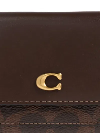 Coach Mila Logo Pattern Wallet In Neutral