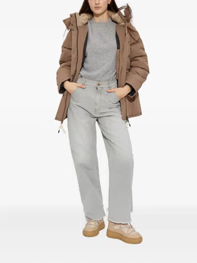 Rethinkit Studios Hooded Quilted Parka Coat In Multi