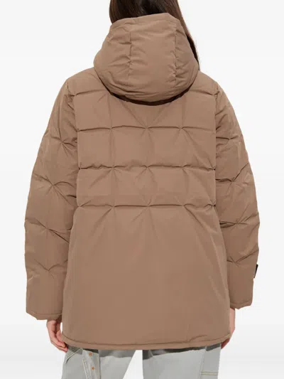 Rethinkit Studios Hooded Quilted Parka Coat In Multi