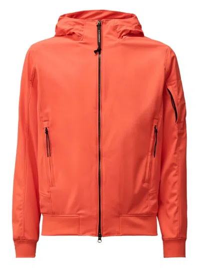 C.p. Company Hooded Jacket With Breathable Fabric In Red