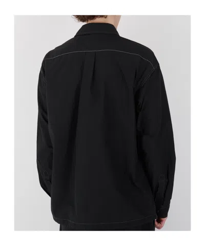 And Wander Cordura Cotton Ripped Shirt Jacket In Black