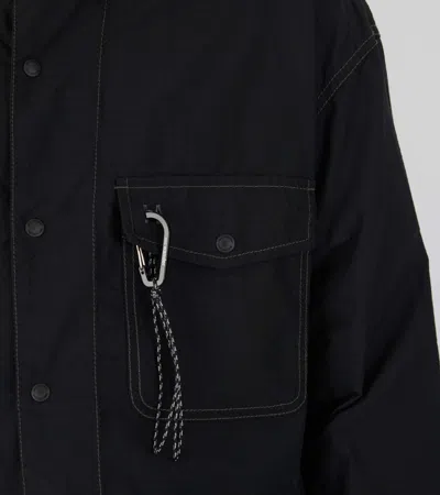 And Wander Cordura Cotton Ripped Shirt Jacket In Black