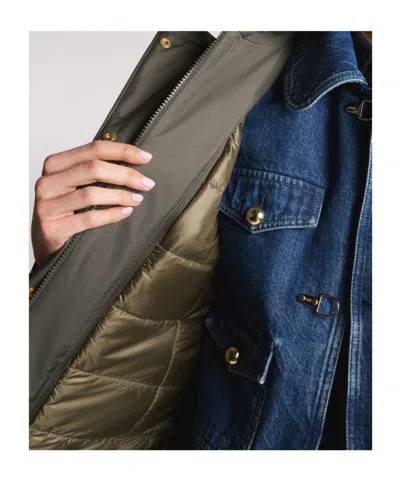 Fay Toggle Coat Tecnico Db Front Staccabile Jacket In Gray