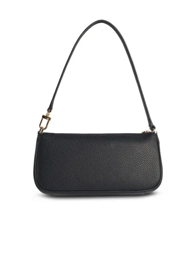 Michael Kors Hammered Leather Clutch With Zip Closure In Black