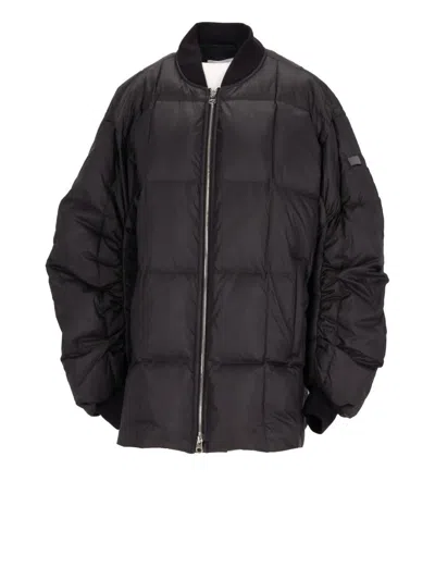 Lempelius Quilted Down Zip-up Jacket In Black