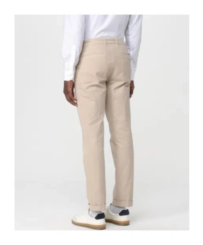 Fay Belt Loop Casual Pants In Brown
