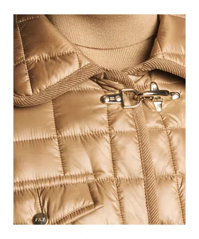 Fay 3 Hooks In Technical Checkered Fabric In Gold