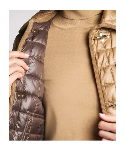 Fay 3 Hooks In Technical Checkered Fabric In Gold