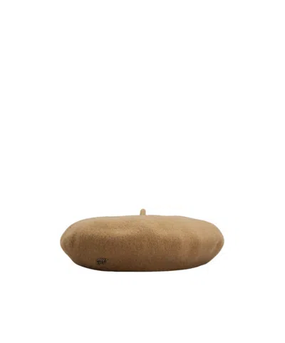Roger Vivier Efflorescence Beret In Wool In Brown